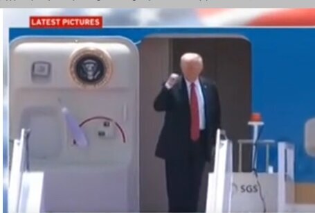 لاو ترکاندن ترامپ و بن سلمان هنگام خداحافظی + فیلم